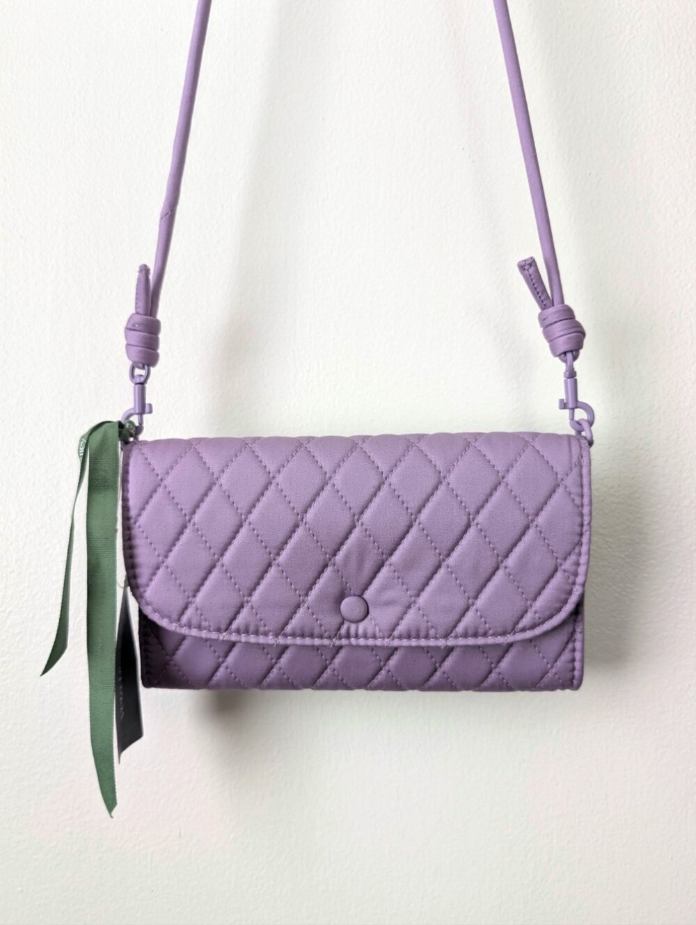 Vera Bradley Wildwood Wallet Crossbody Bag Purple Rhapsody Quilted Cotton NWT